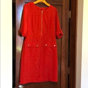 Dress barn women’s orange dress size 8
